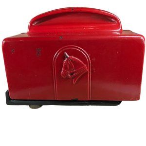 POKER CHIP CADDY Cast Iron Horse Poker Chip Playing Cards Caddy Rare Vintage